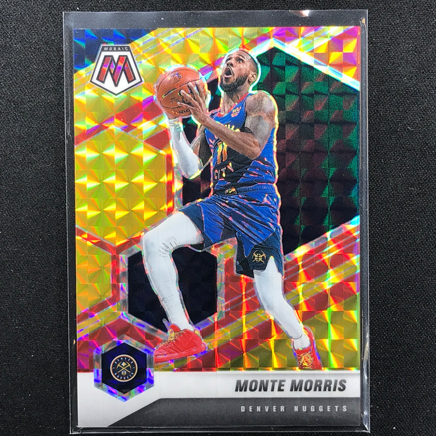 2020-21 Mosaic Monte Morris Choice Fusion Red And Yellow 67/88