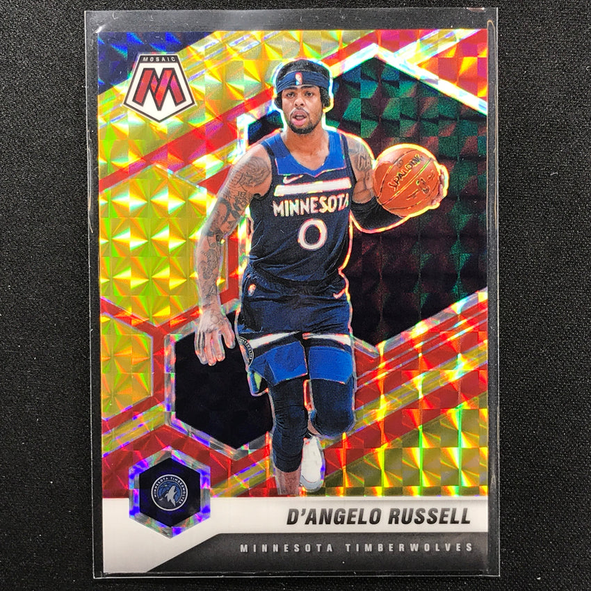 2020-21 Mosaic Dangelo Russell Choice Fusion Red And Yellow 77/88