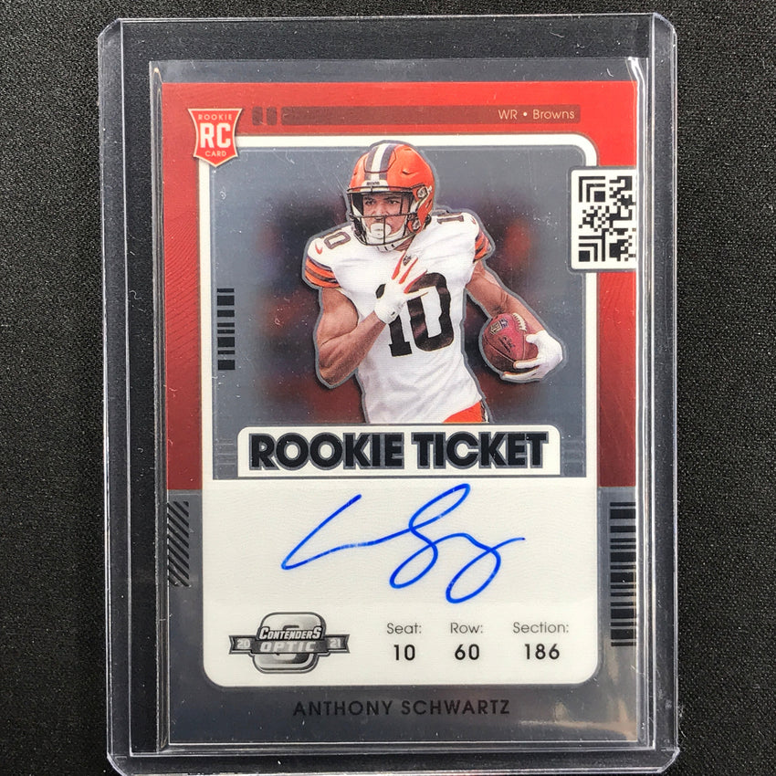 2021 Contenders Optic ANTHONY SCHWARTZ Rookie Ticket RPS Auto #128