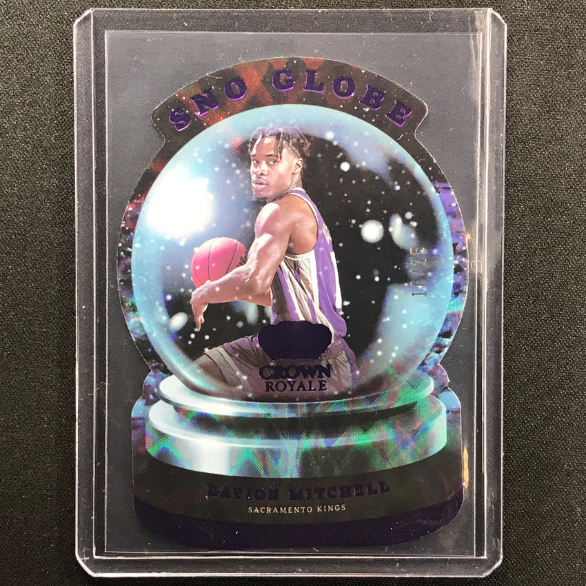 2021-22 Crown Royale Davion Mitchell Sno Globe Rookie Die-cut Purple 16/25
