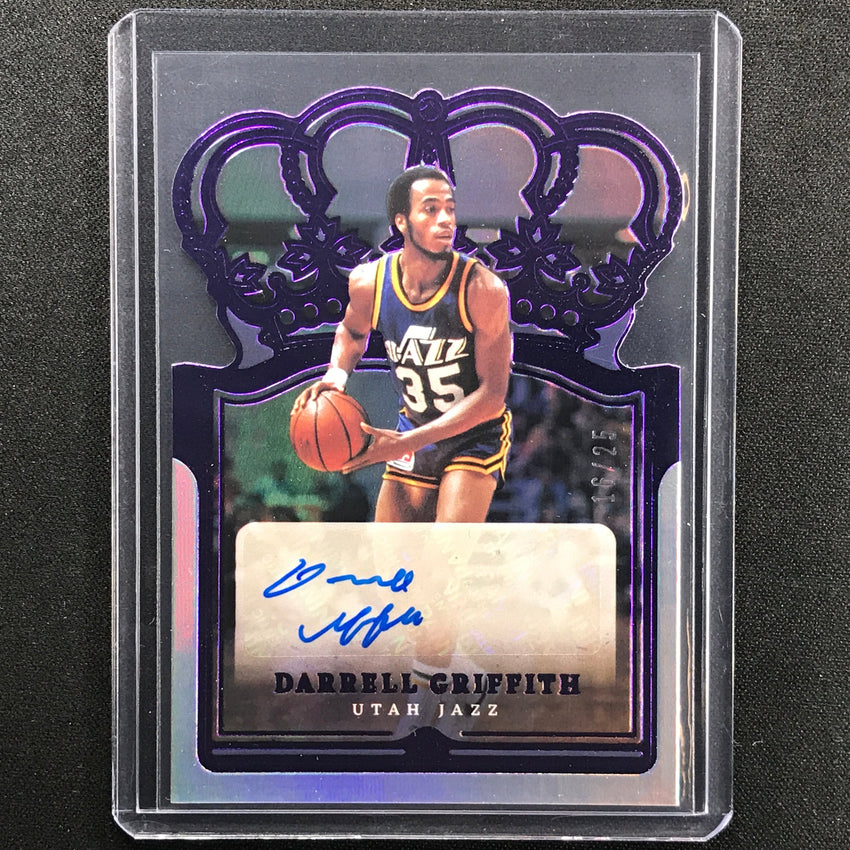 2021-22 Crown Royale Darrell Griffith Crown Auto Die-cut Purple 16/25