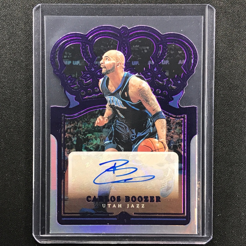 2021-22 Crown Royale Carlos Boozer Crown Auto Die-cut Purple 14/25
