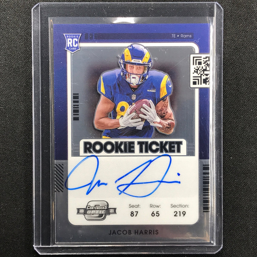2021 Contenders Optic JACOB HARRIS Rookie Ticket RPS Auto #138