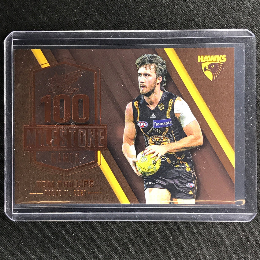 2022 Footy Stars Prestige Tom Phillips Afl Milestone Games 160/195