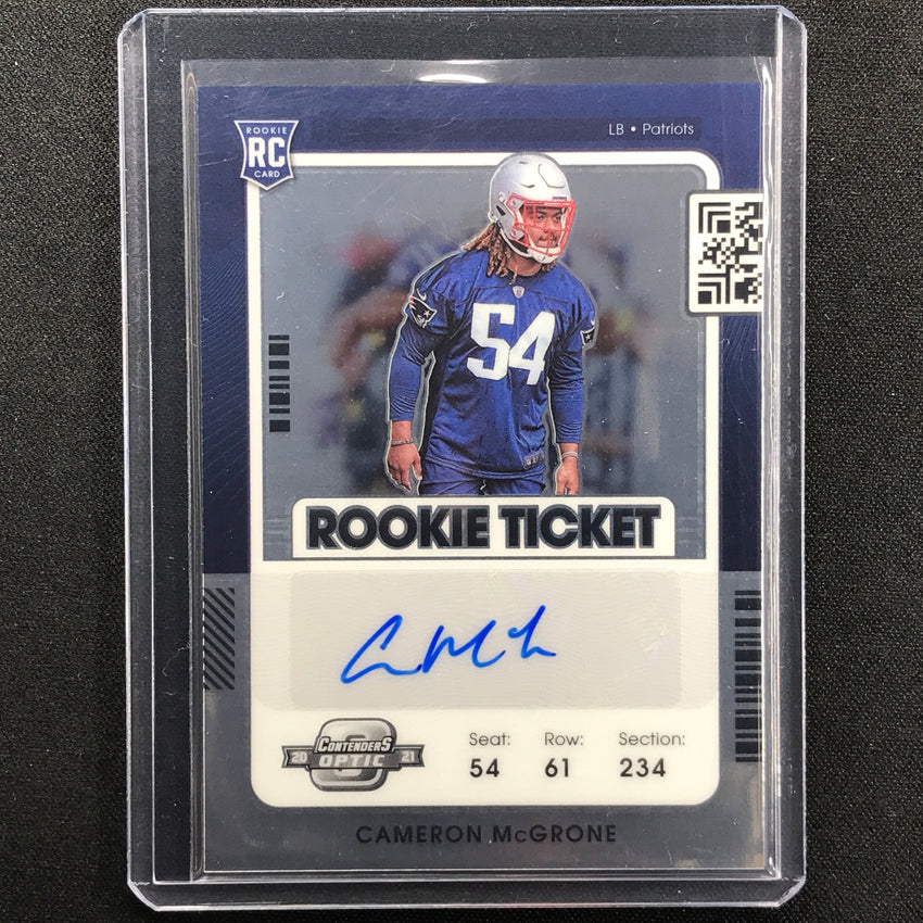 2021 Contenders Optic CAMERON MCGRONE Rookie Ticket Auto #202