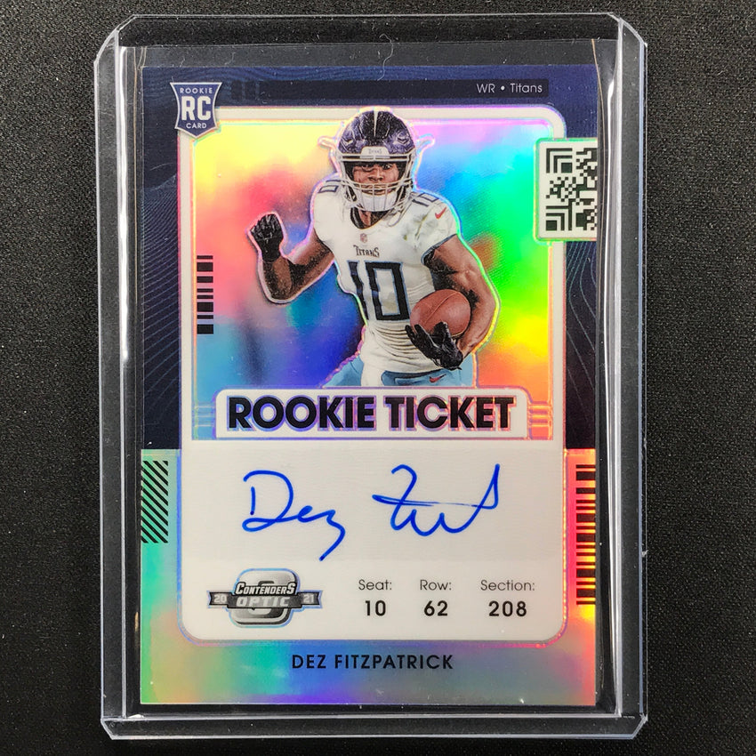 2021 Contenders Optic DEZ FITZPATRICK Rookie Ticket RPS Auto Holo Silver Prizm #130