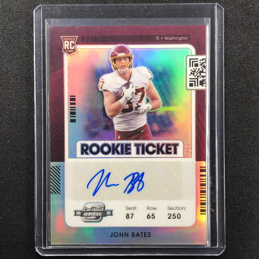2021 Contenders Optic JOHN BATES Rookie Ticket Auto Holo Silver Prizm #177