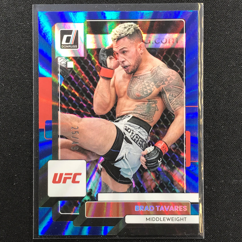 2023 Donruss Ufc Brad Tavares Holo Blue Laser 25/49