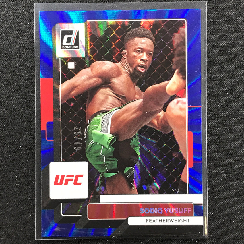 2023 Donruss Ufc Sodiq Yusuff Holo Blue Laser 25/49