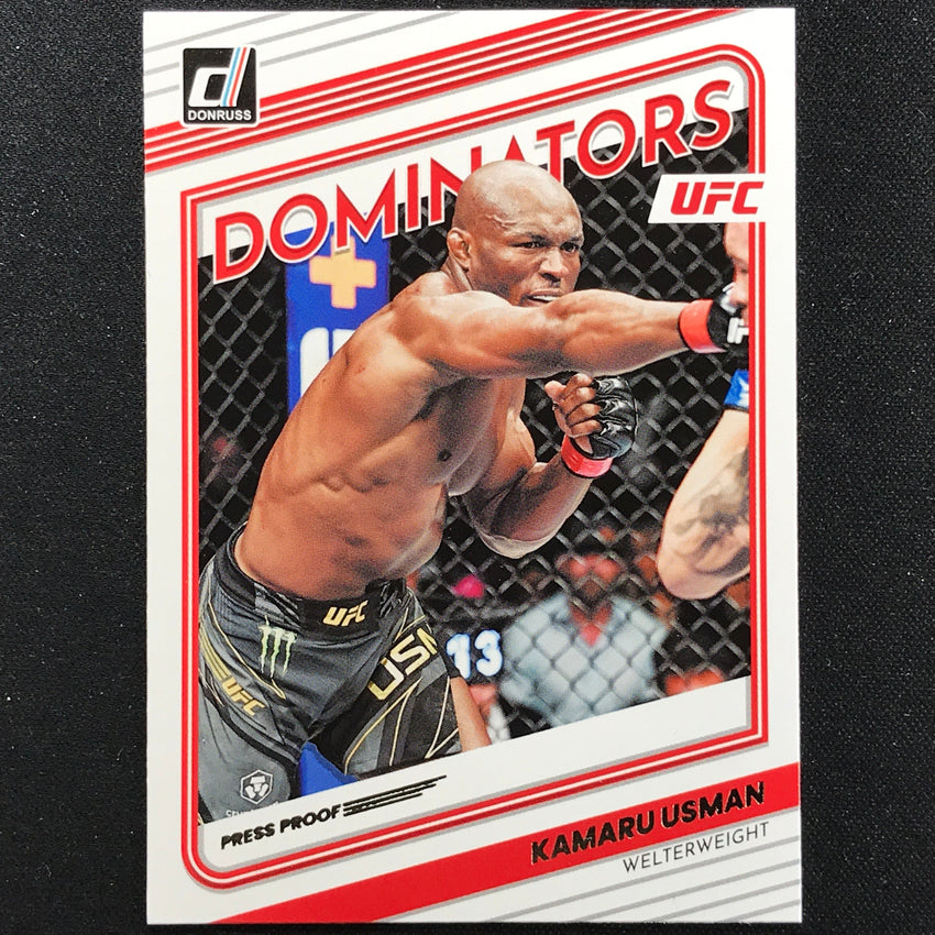2023 Donruss UFC KAMARU USMAN Dominators Press Proof Silver #8