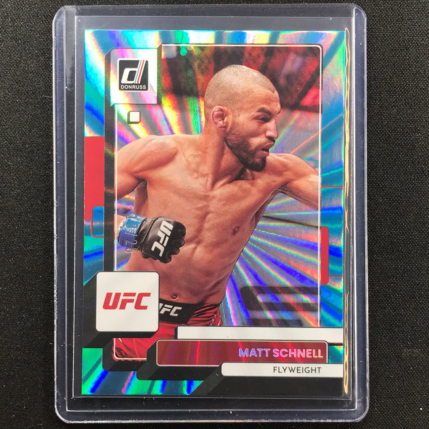 2023 Donruss Ufc Matt Schnell Holo Teal Laser 19/25