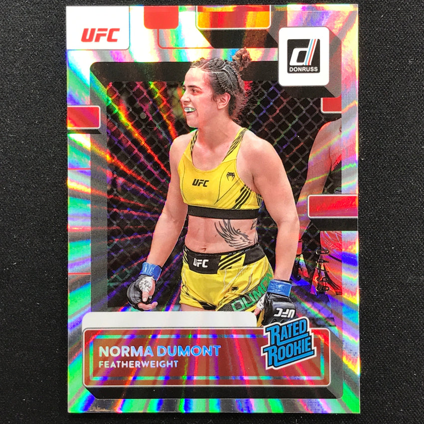 2023 Donruss Ufc Norma Dumont Rated Rookie Holo Silver Laser /99 No 204