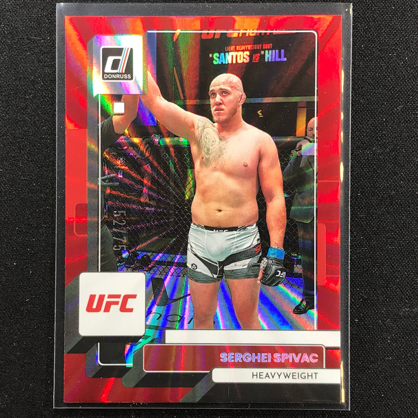 2023 Donruss Ufc Serghei Spivac Holo Red Laser 52/75