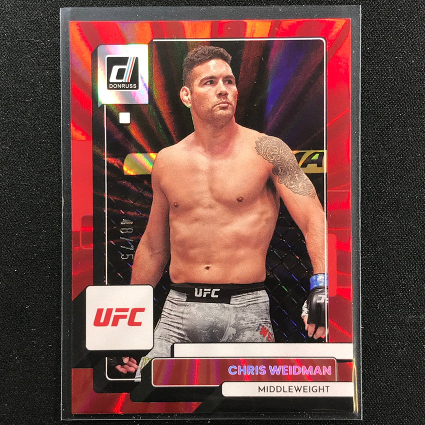 2023 Donruss Ufc Chris Weidman Holo Red Laser 48/75