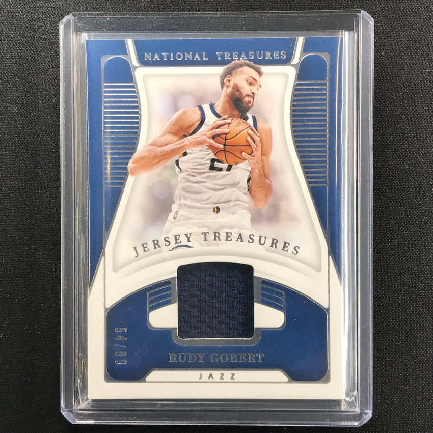 2021-22 National Treasures Rudy Gobert Jersey Treasures Relic 54/99