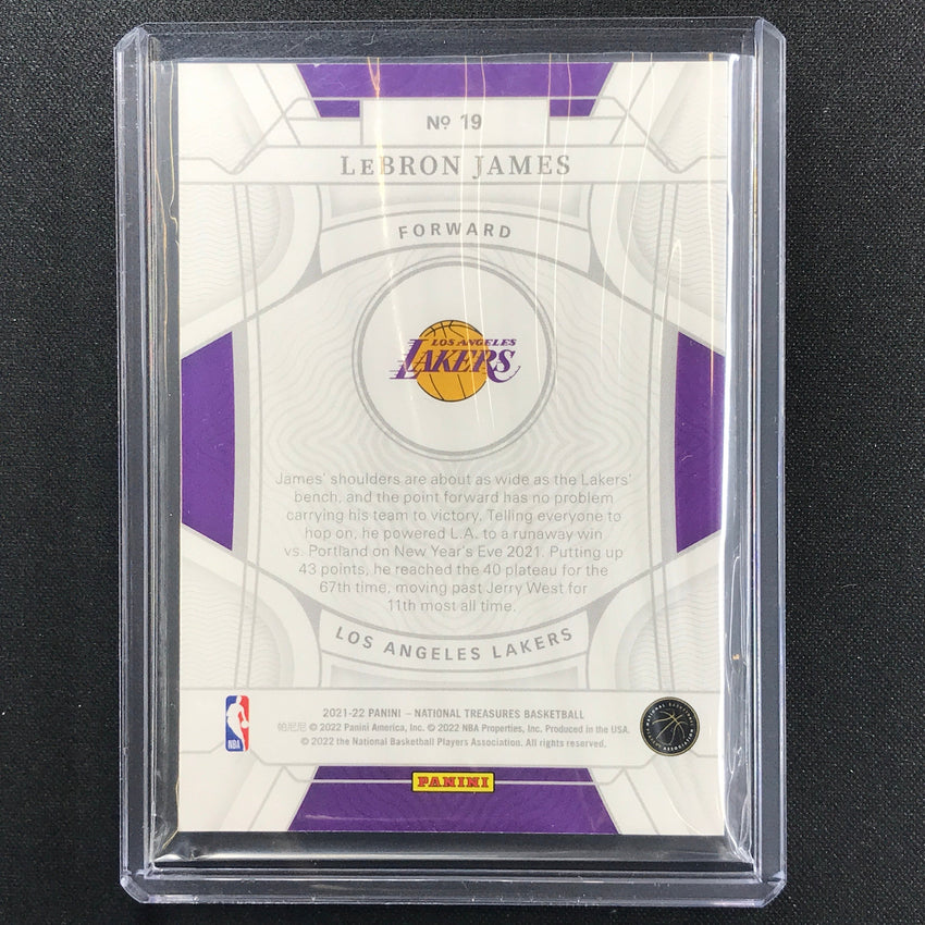 2021-22 National Treasures Lebron James Base 4/99
