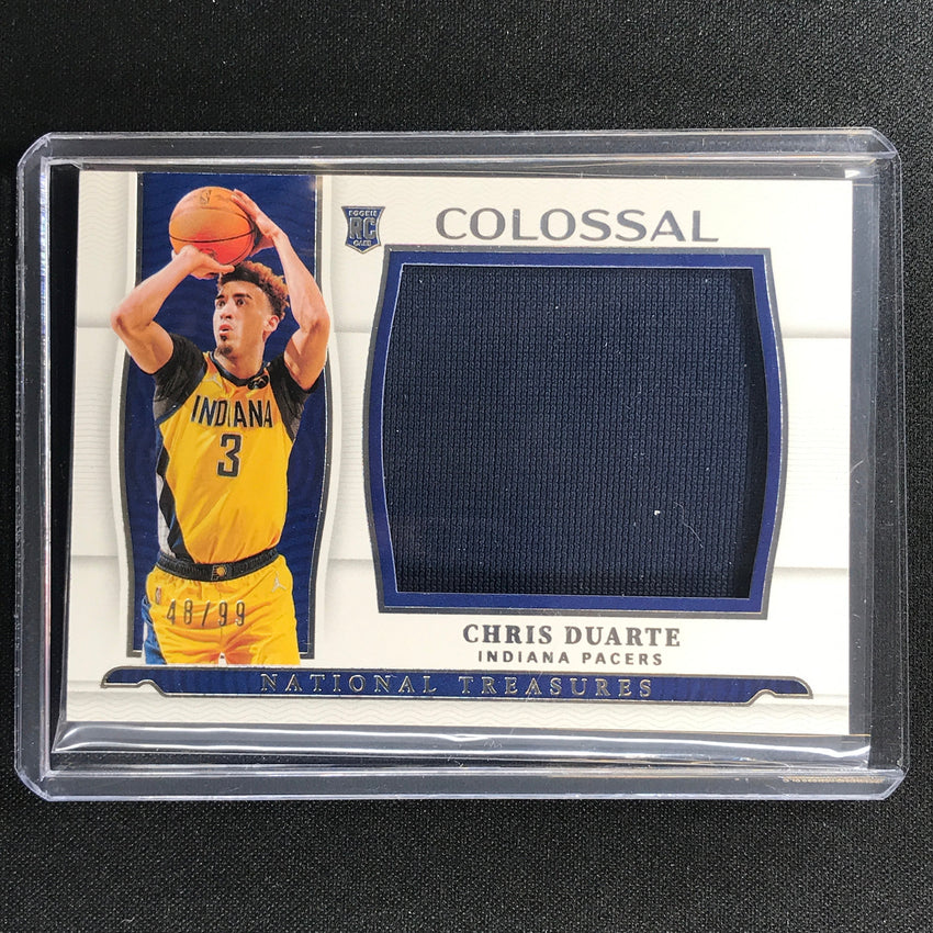 2021-22 National Treasures Chris Duarte Rookie Colossal Jersey 48/99