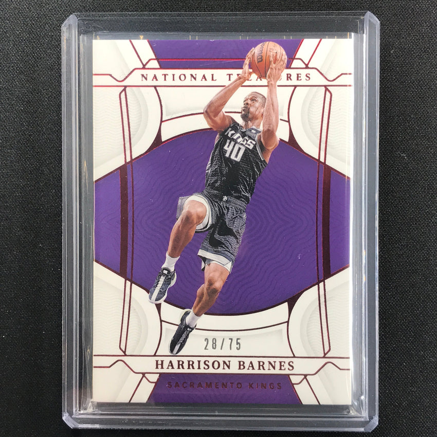 2021-22 National Treasures Harrison Barnes Base Nba 75th Anniversary Red 28/75