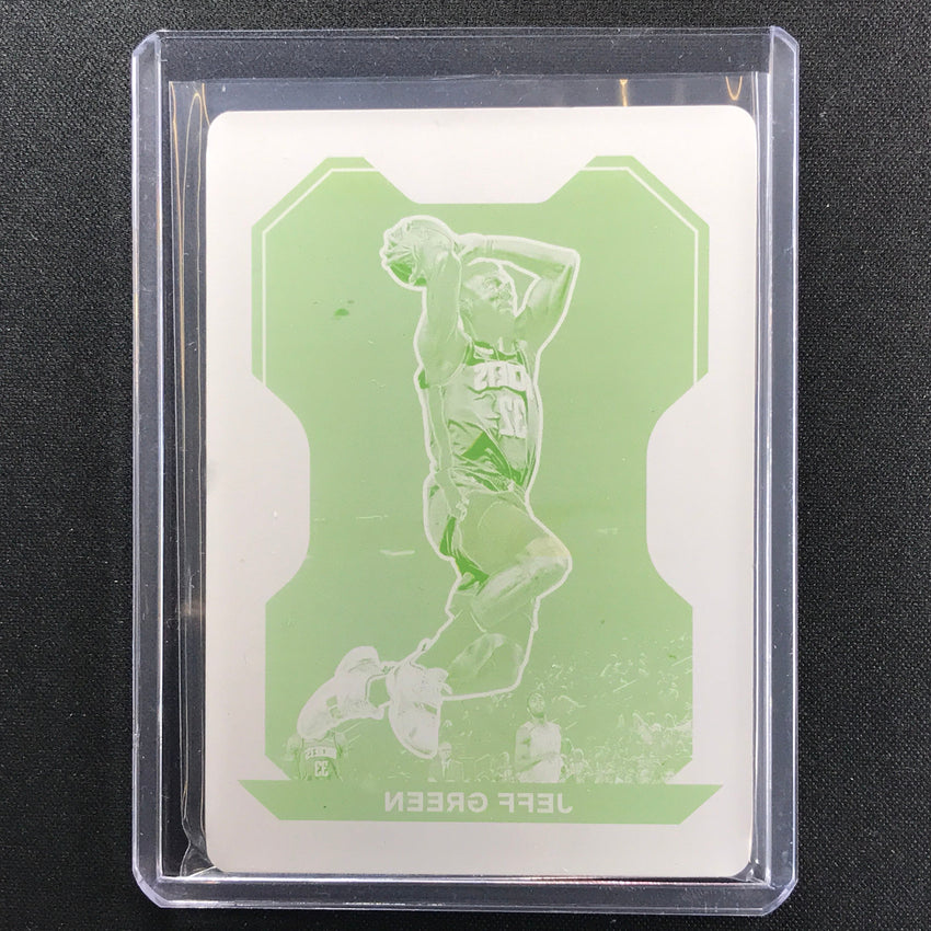 2021-22 National Treasures Jeff Green Prizm Base Yellow Printing Plate 1/1