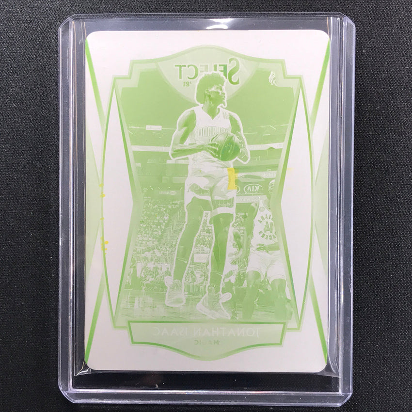 2021-22 National Treasures Jonathan Isaac Select Yellow Printing Plate 1/1