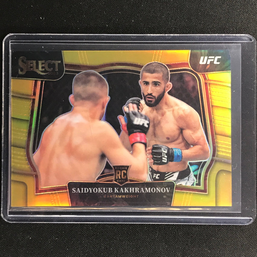 2023 Select Ufc Saidyokub Kakhramonov Octagonside Rookie Gold Prizm 9/10