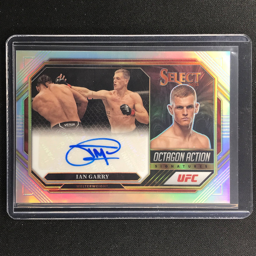 2023 Select UFC IAN GARRY Octagon Action Signatures Auto Silver Prizm #IGY
