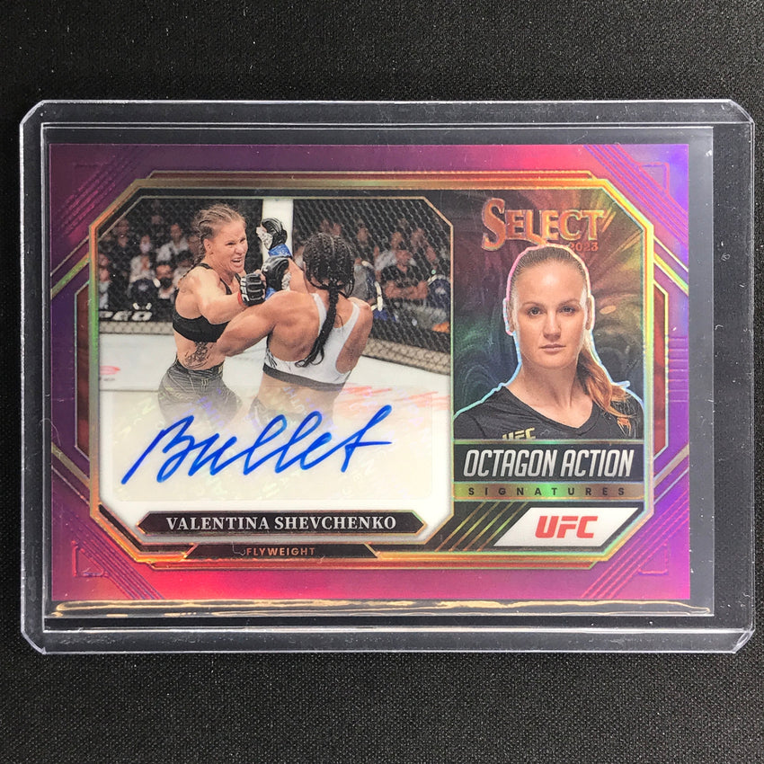 2023 Select Ufc Valentina Shevchenko Octagon Action Signatures Auto Purple 47/49