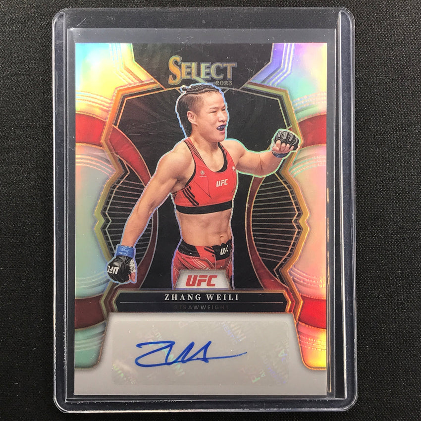 2023 Select UFC ZHANG WEILI Base Signatures Auto Silver Prizm #ZWL