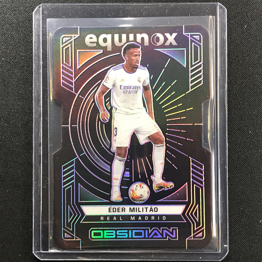 2021-22 Obsidian Eder Militao Equinox Electric Etch Purple Die-cut 45/60