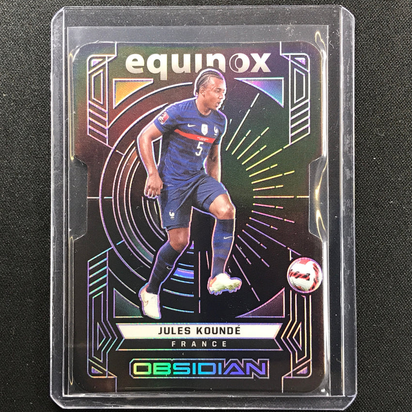 2021-22 Obsidian Jules Kounde Equinox Electric Etch Purple Die-cut 50/60