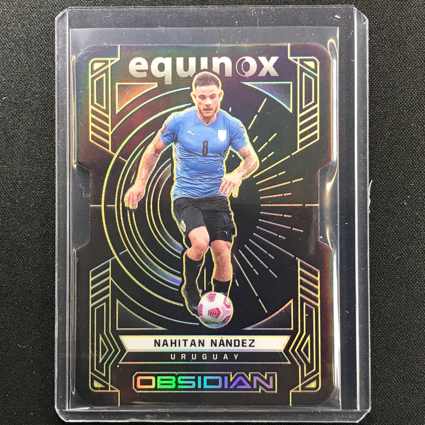 2021-22 Obsidian Nahitan Nandez Equinox Electric Etch Yellow Die-cut 4/10