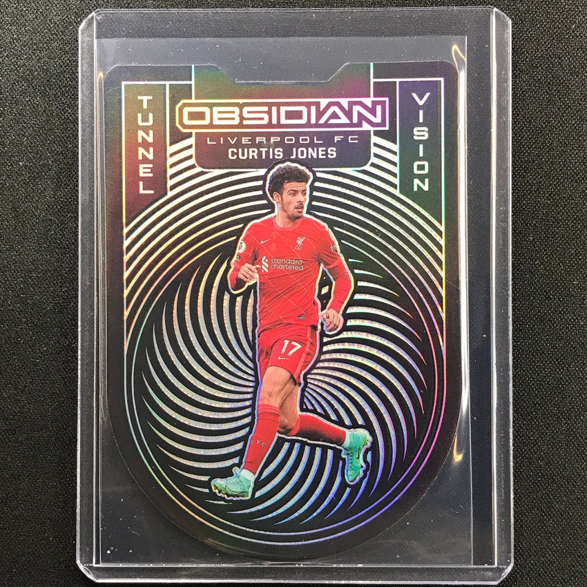 2021-22 Obsidian Curtis Jones Tunnel Vision Silver Die-cut 31/99