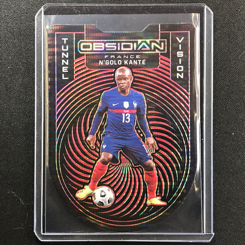 2021-22 Obsidian Ngolo Kante Tunnel Vision Electric Red Pulsar Die-cut 13/26