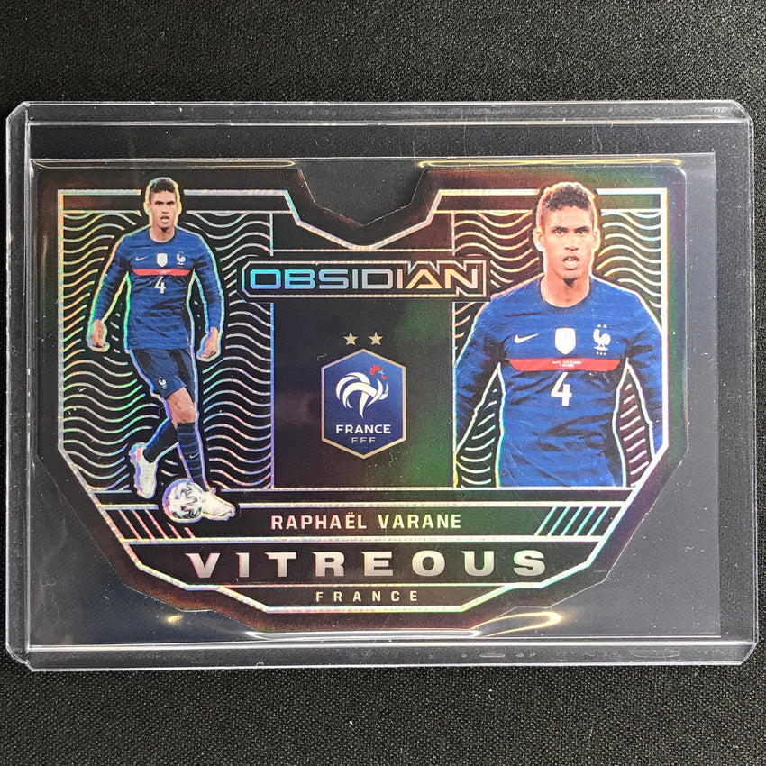 2021-22 Obsidian Raphael Varane Vitreous Silver Die-cut 16/99