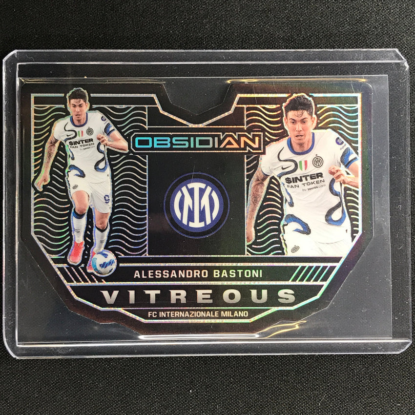 2021-22 Obsidian Alessandro Bastoni Vitreous Silver Die-cut 47/99