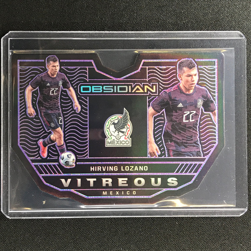 2021-22 Obsidian Hirving Lozano Vitreous Electric Etch Purple Die-cut 43/60
