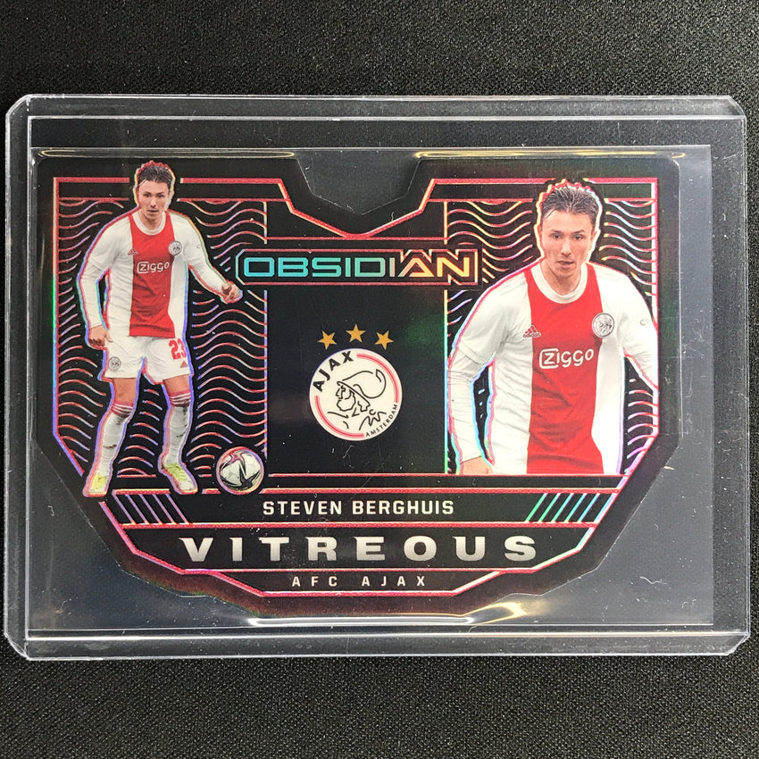 2021-22 Obsidian Steven Berghuis Vitreous Electric Etch Red Die-cut 15/20