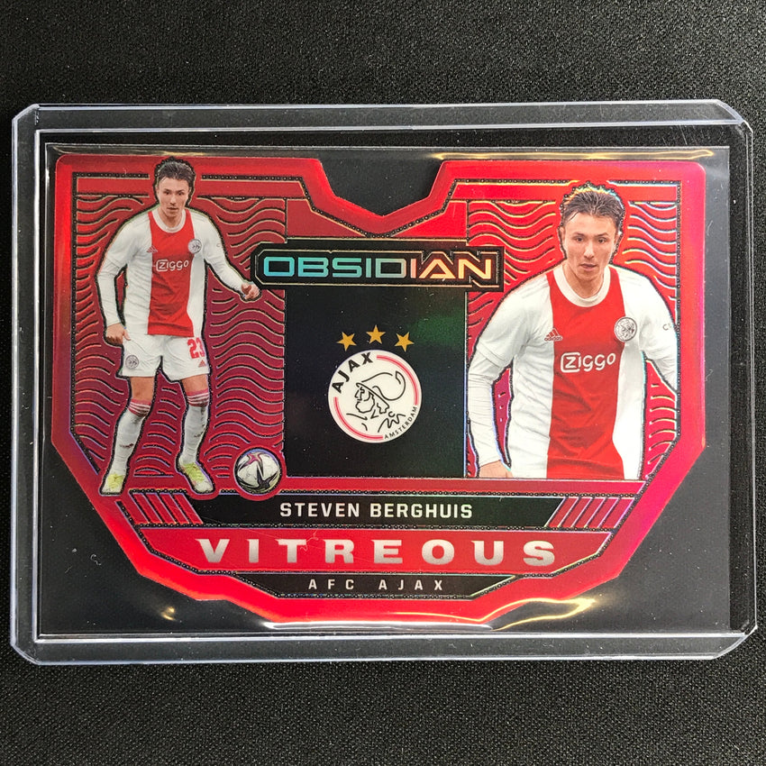 2021-22 Obsidian Steven Berghuis Vitreous Electric Etch Red Flood Die-cut 6/10