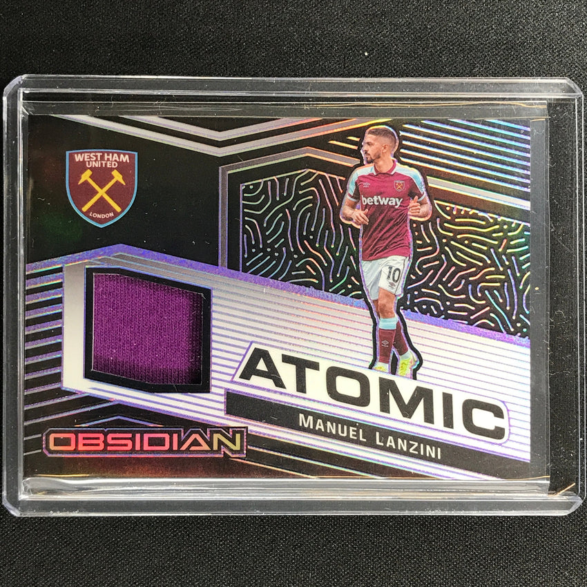 2021-22 Obsidian Manuel Lanzini Atomic Material Jersey Electric Purple 63/75