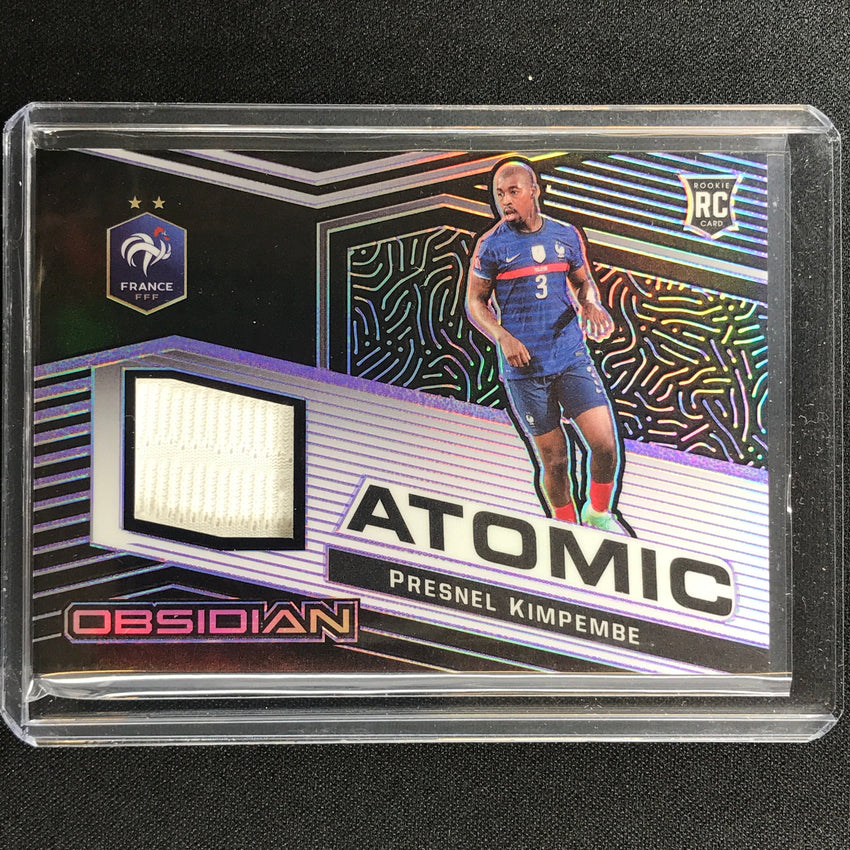 2021-22 Obsidian Presnel Kimpembe Rookie Atomic Material Jersey Purple 36/75