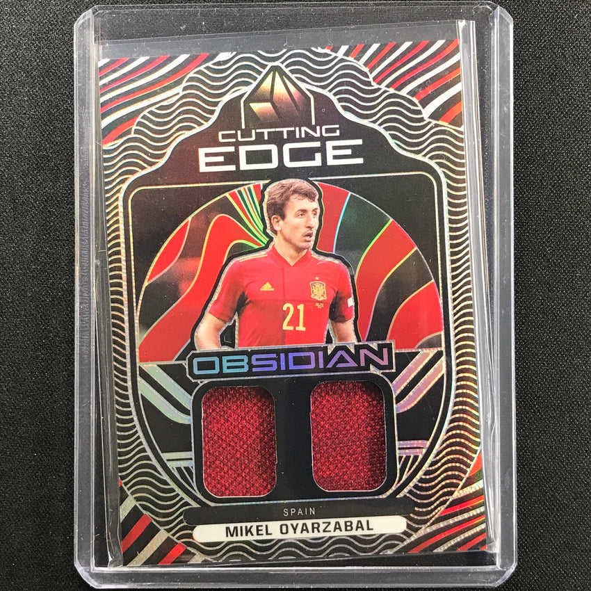 2021-22 Obsidian Mikel Oyarzabal Cutting Edge Dual Jersey Silver 9/149