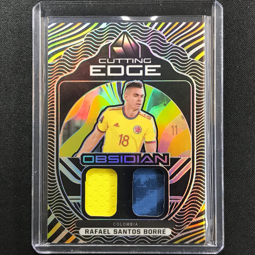 2021-22 Obsidian Rafael Santos Borre Cutting Edge Dual Jersey Silver 26/149