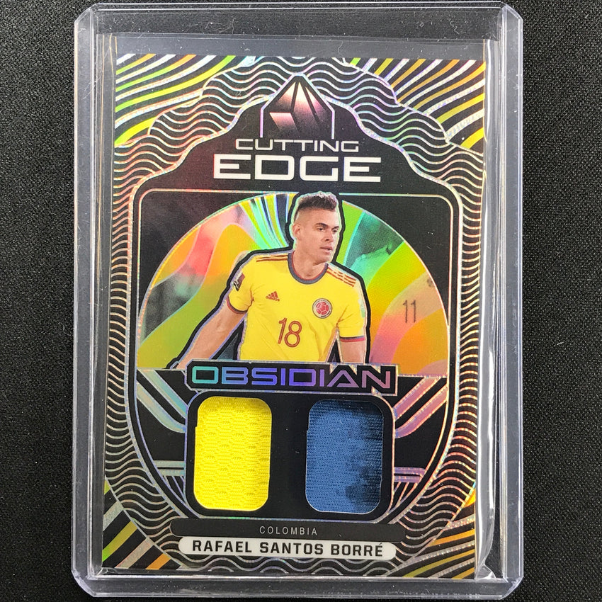 2021-22 Obsidian Rafael Santos Borre Cutting Edge Dual Jersey Silver 39/149