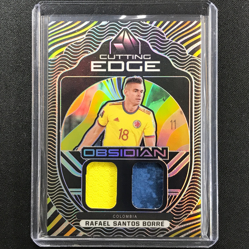 2021-22 Obsidian Rafael Santos Borre Cutting Edge Dual Jersey Silver 63/149