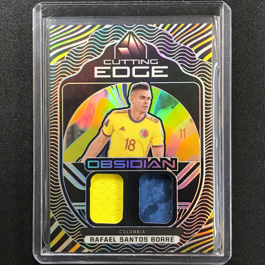2021-22 Obsidian Rafael Santos Borre Cutting Edge Dual Jersey Silver 122/149