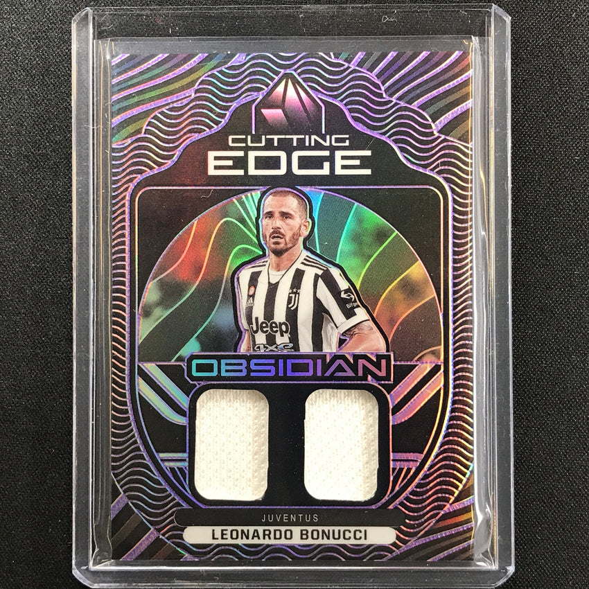 2021-22 Obsidian Leonardo Bonucci Cutting Edge Dual Jersey Electric Purple 13/75