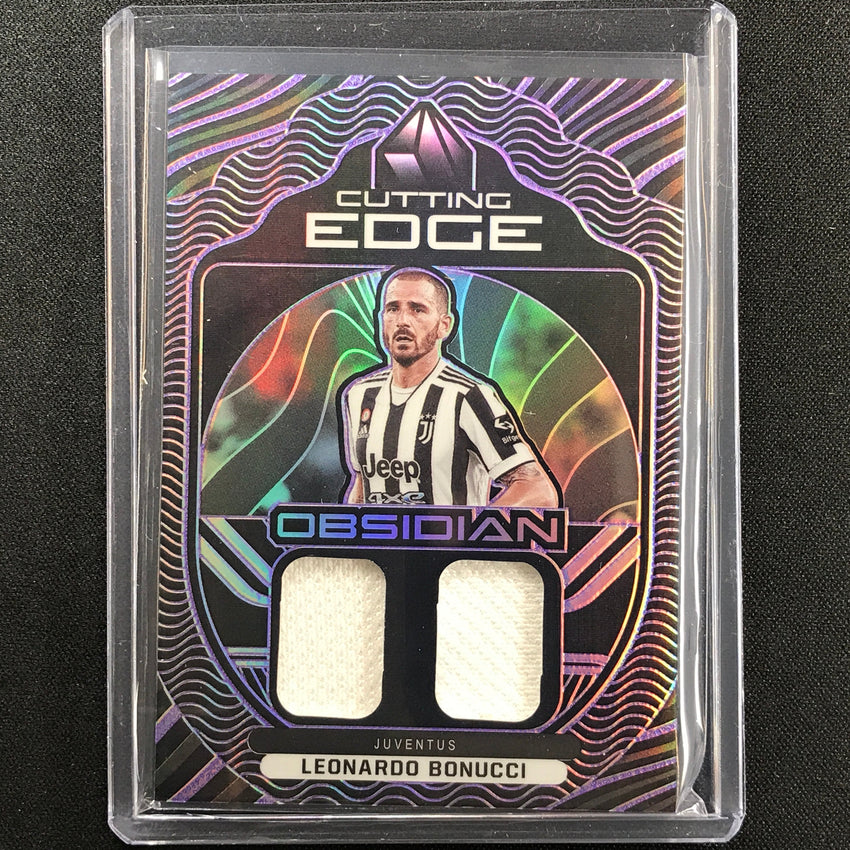 2021-22 Obsidian Leonardo Bonucci Cutting Edge Dual Jersey Electric Purple 8/75