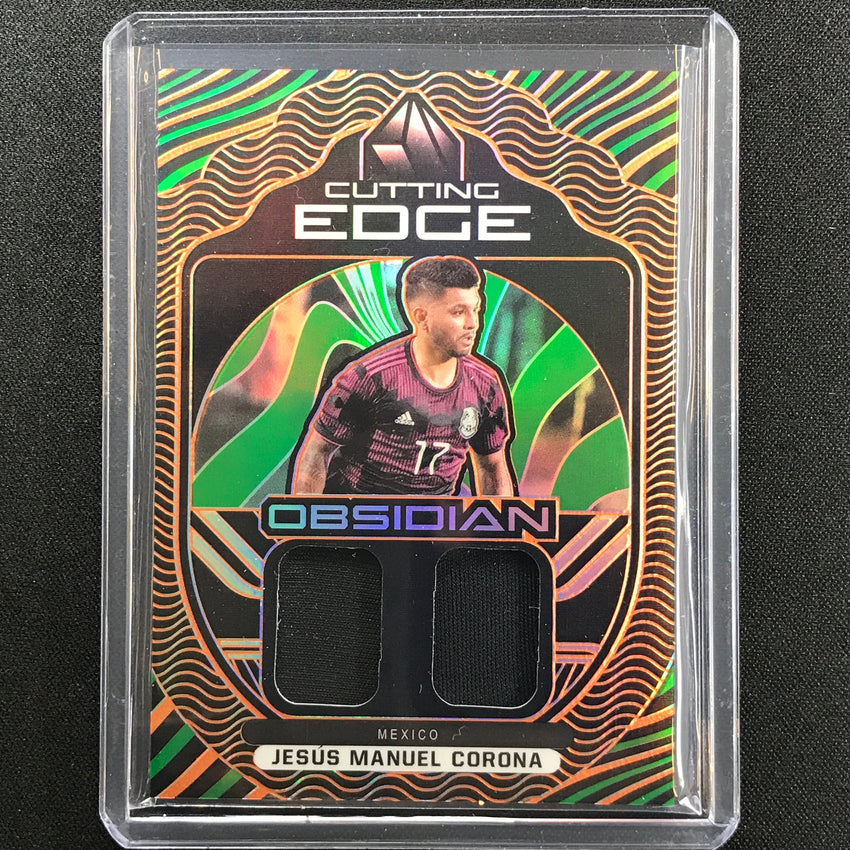 2021-22 Obsidian Jesus Manuel Corona Cutting Edge Dual Jersey Orange 2/50