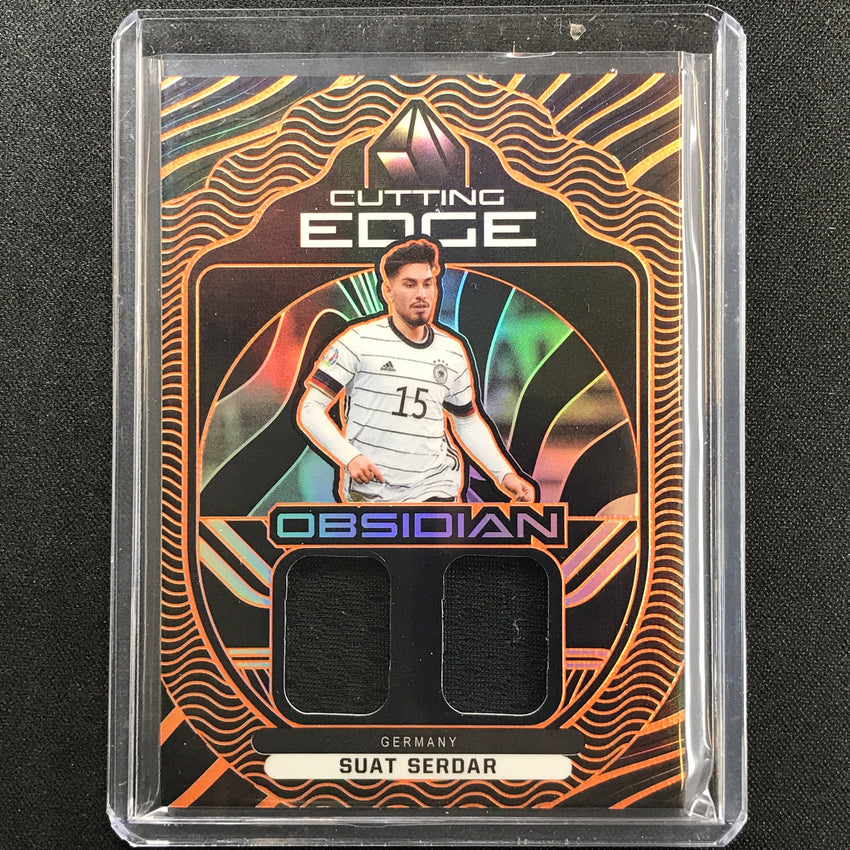 2021-22 Obsidian Suat Serdar Cutting Edge Dual Jersey Electric Etch Orange 11/50
