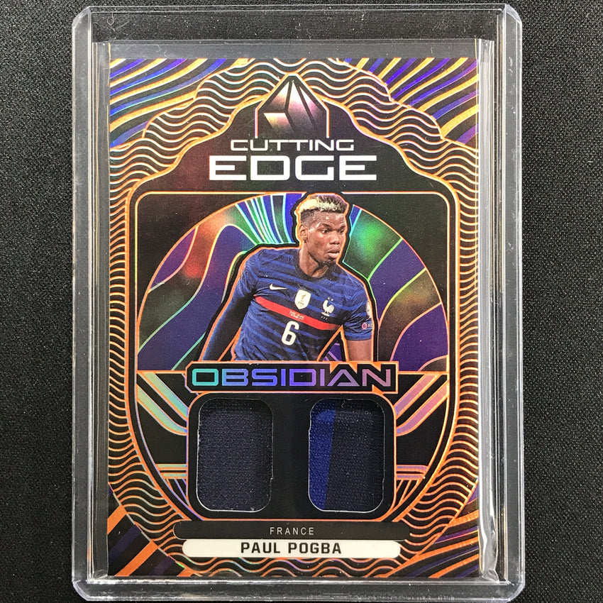 2021-22 Obsidian Paul Pogba Cutting Edge Dual Jersey Electric Etch Orange 34/50
